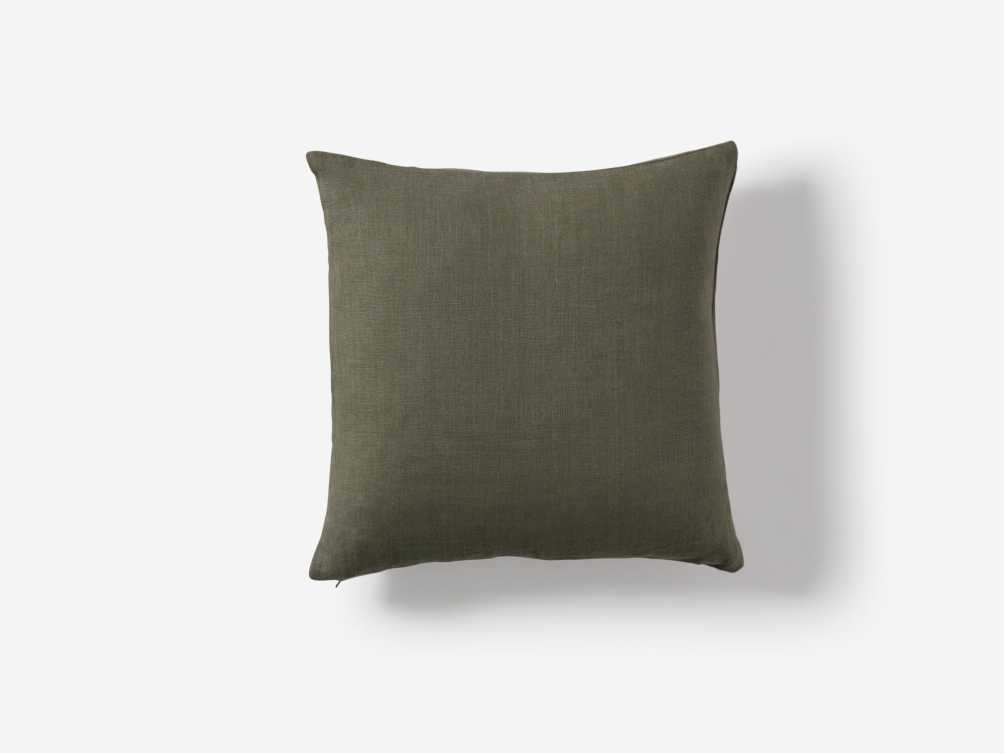 Seafoam linen throw pillow top view